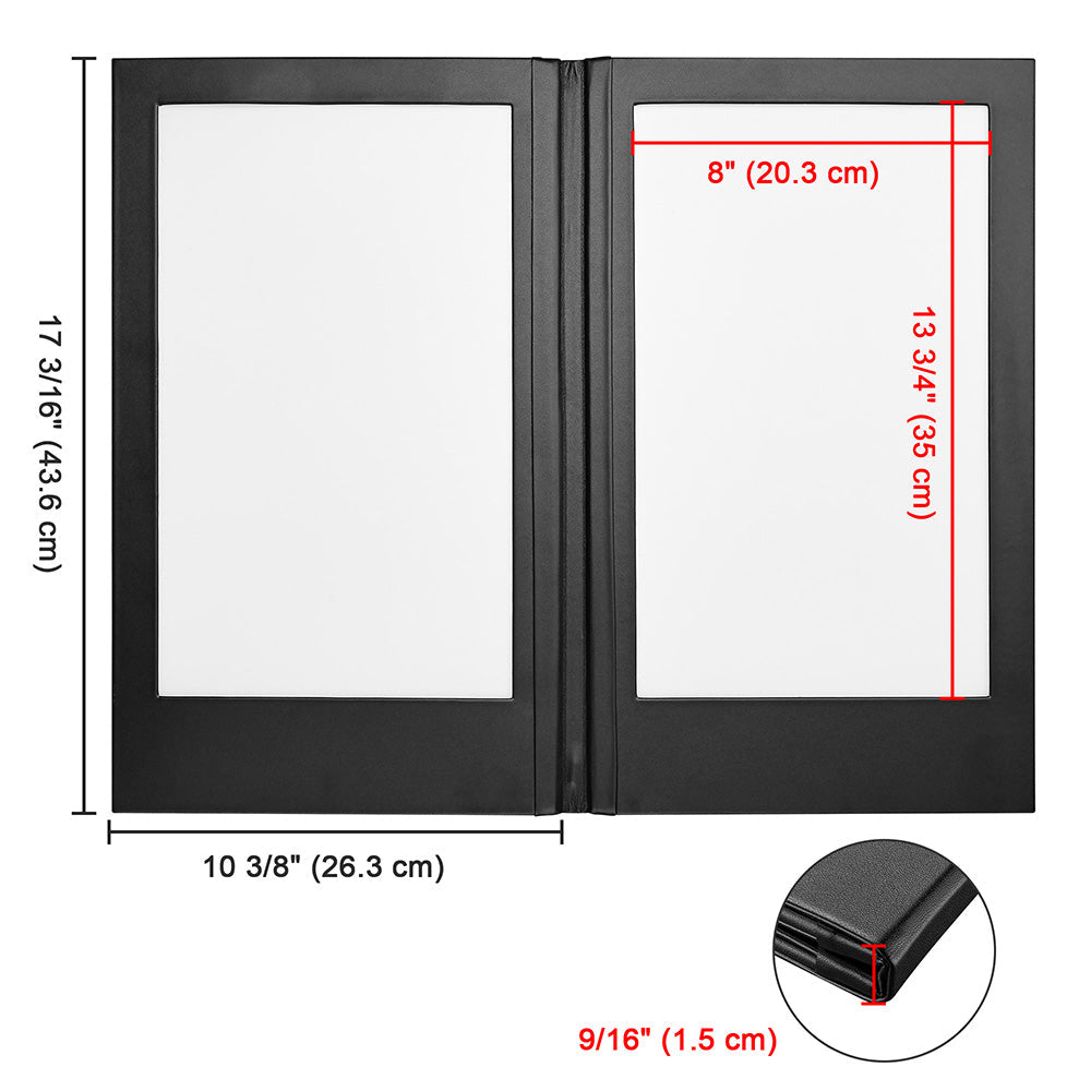 Yescom Personalized Menu Covers LED Menu Cover Dual Page 8.5x14in Set(5)