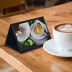Yescom 3-Sided Table Tent Bar Cafe Cards Holder PU Leather