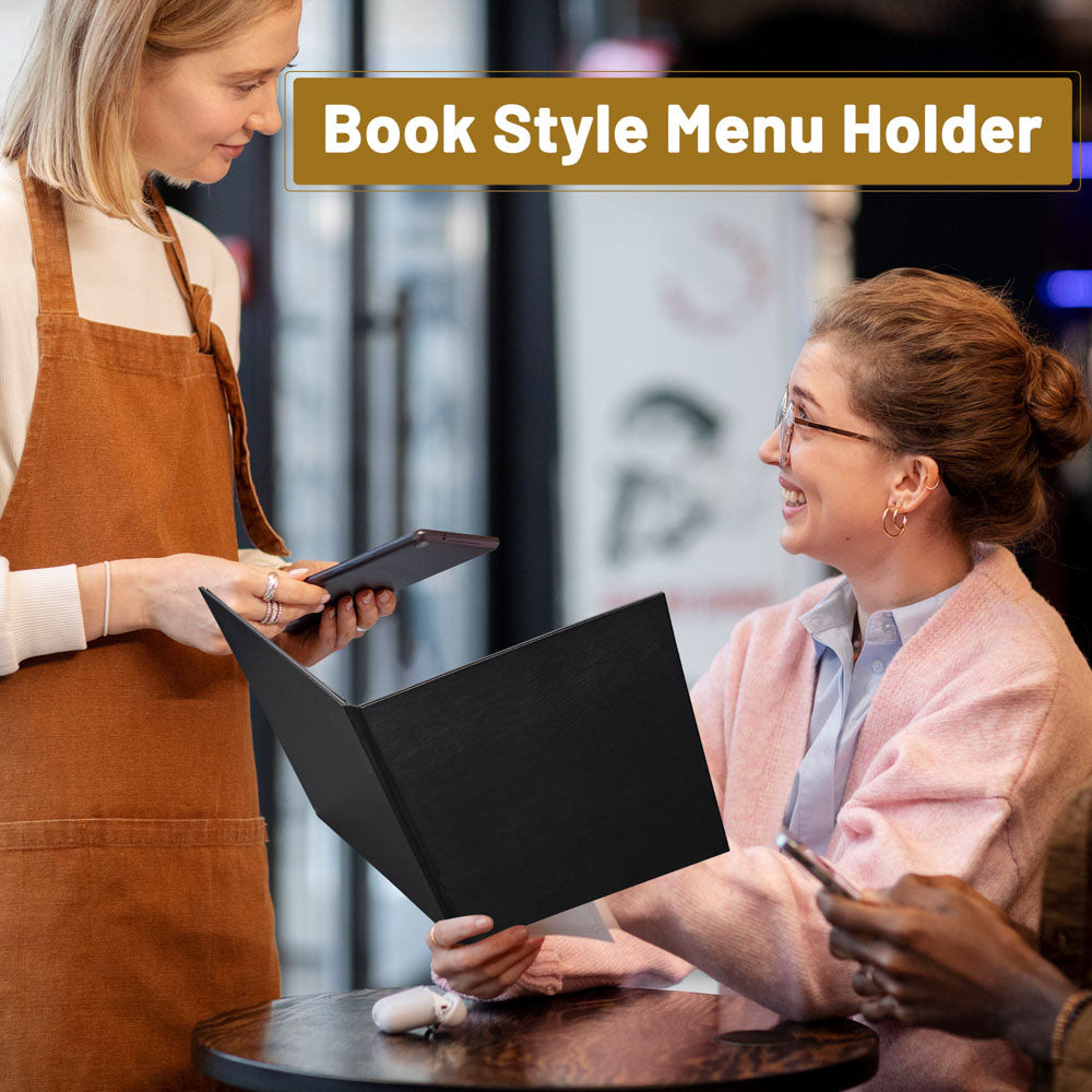 Yescom Personalized Menu Covers - 8.5x11 PU Leather Custom Printed & Color