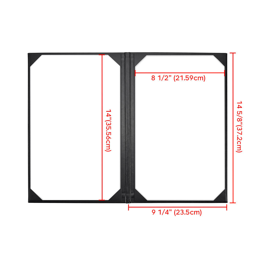 Yescom Personalized Menu Covers - 8.5x11 PU Leather Custom Printed & Color