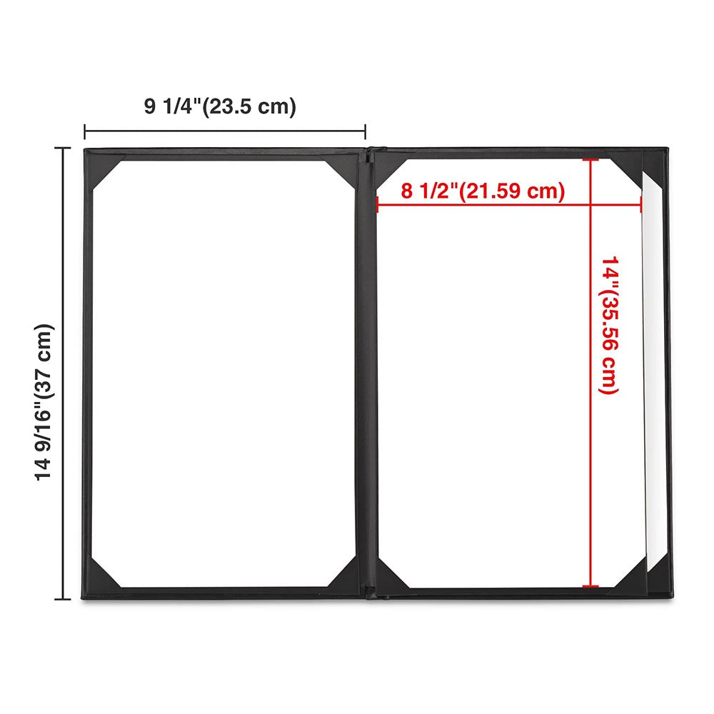 Yescom Personalized Menu Covers - 8.5x14 PU Leather Custom Printed & Color
