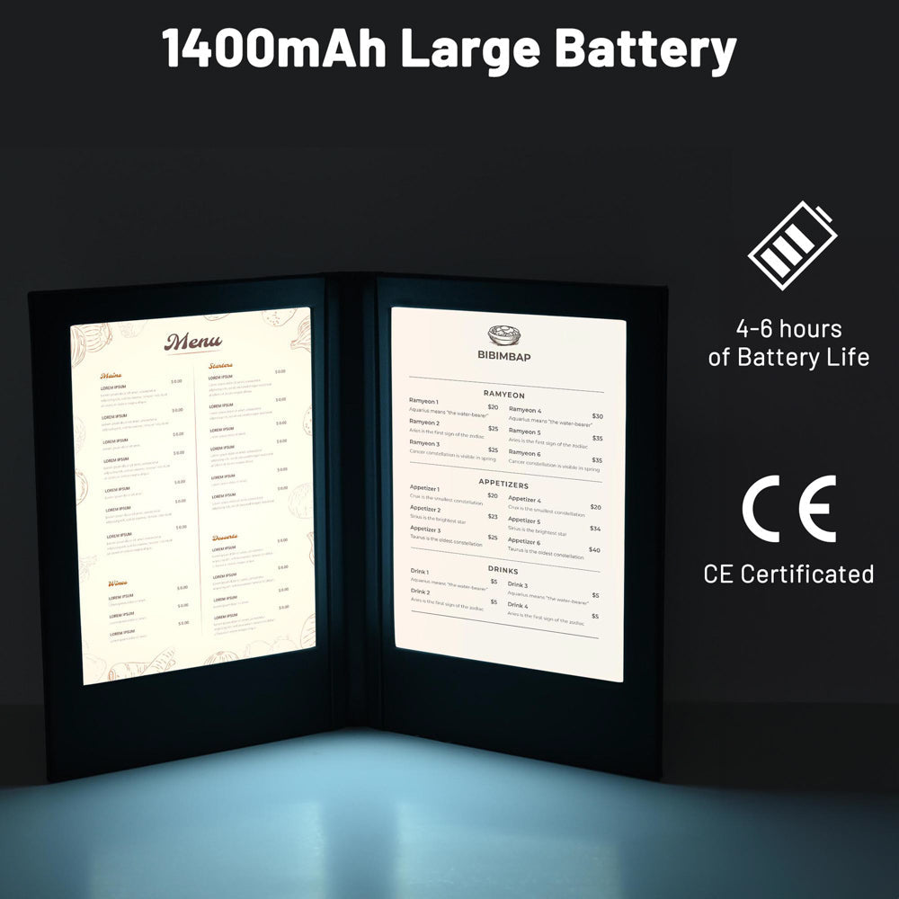 Yescom LED Menu Cover Backlit Menu Holder