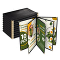 Yescom 8.5x14 PU Leather Menu Covers Set(10) 5-Page 8-View