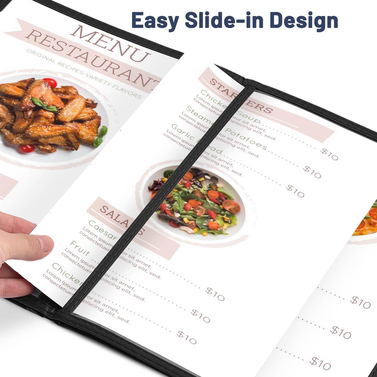 Yescom 30x Menu Covers Cafe Restaurant 8.5x11 & 4.25x11