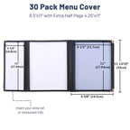 Yescom 30x Menu Covers Cafe Restaurant 8.5x11 & 4.25x11