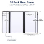Yescom 30x Menu Covers Cafe Restaurant 8.5x14 & 4.25x14