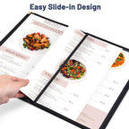 Yescom 30x Menu Covers Cafe Restaurant Black 8.5x14
