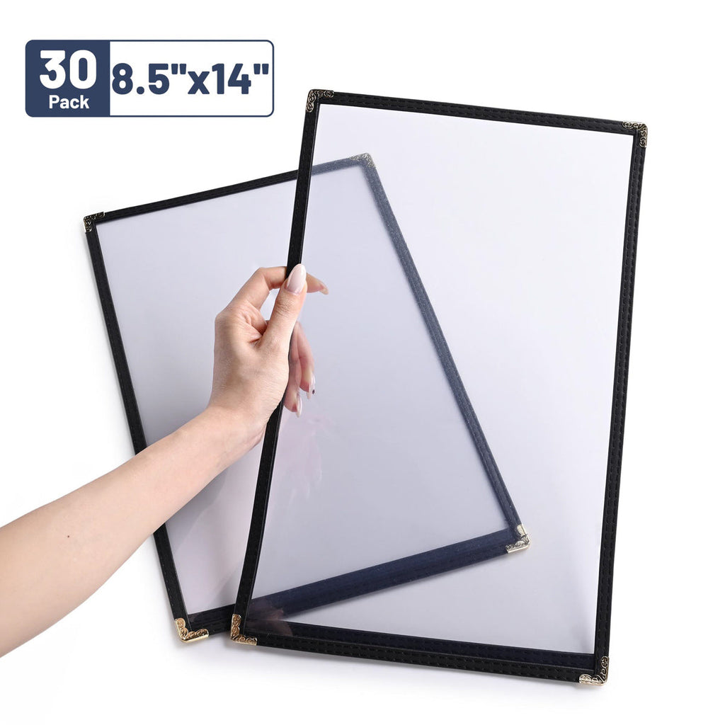 Yescom 30x Menu Covers Cafe Restaurant Black 8.5x14