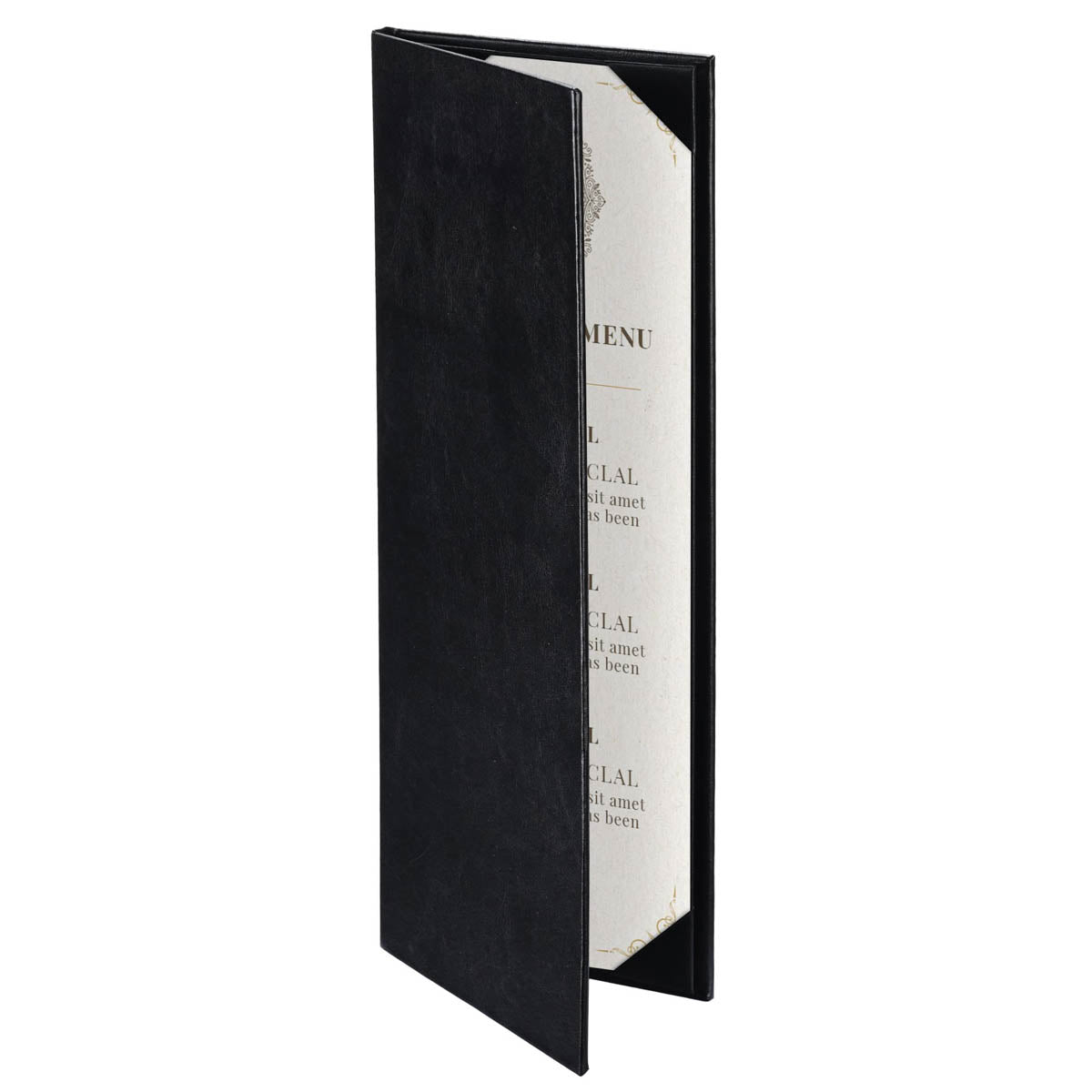 Yescom 4.25x14 PU Leather Bar Wine Menu Covers Set(5)