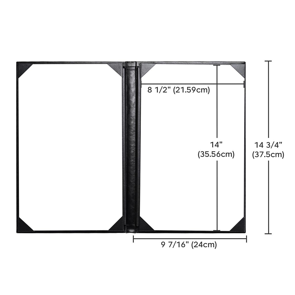 Yescom 8.5x14 PU Leather Menu Covers Set(5)