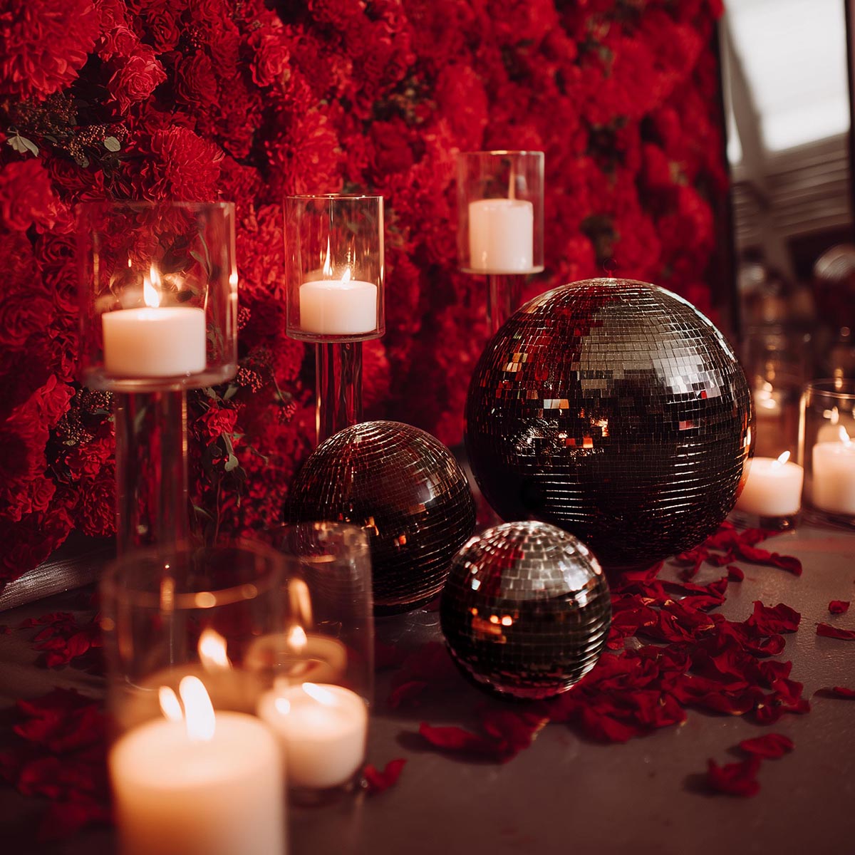 Yescom Black Mirror Ball for Tech Launches Car Show