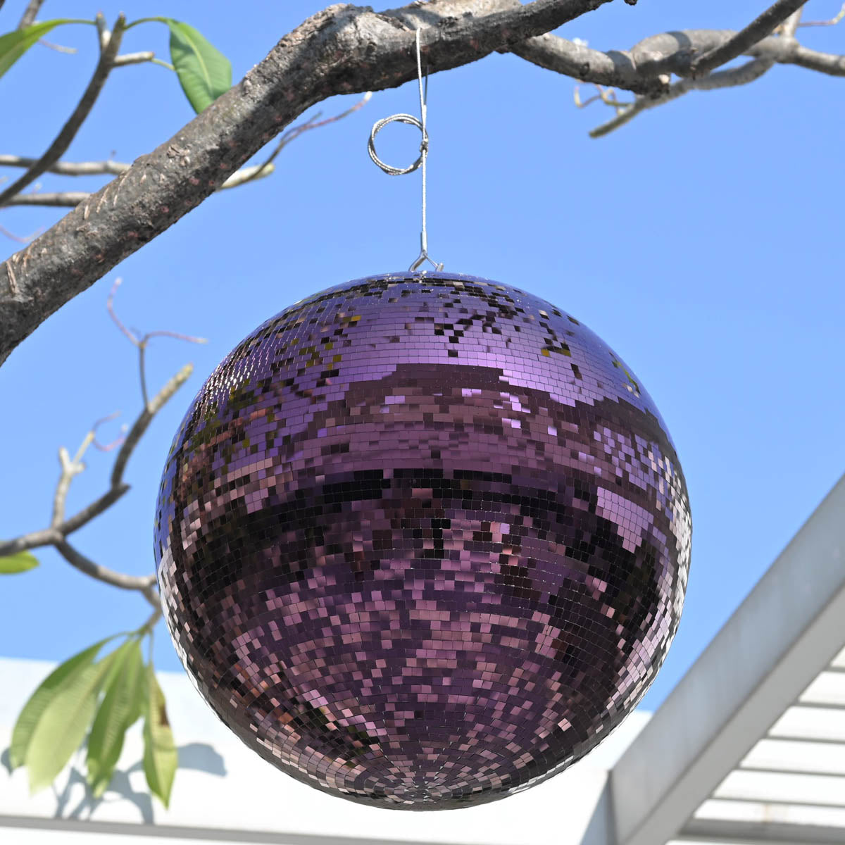 Yescom Purple Mirror Ball for Mardi Gras Awards Ceremonies