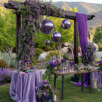 Yescom Purple Mirror Ball for Mardi Gras Awards Ceremonies