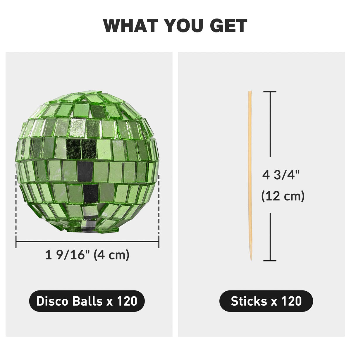 Yescom 120x Small Mirror Disco Balls Party Decoration