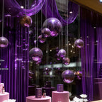 Yescom Purple Mirror Ball for Mardi Gras Awards Ceremonies
