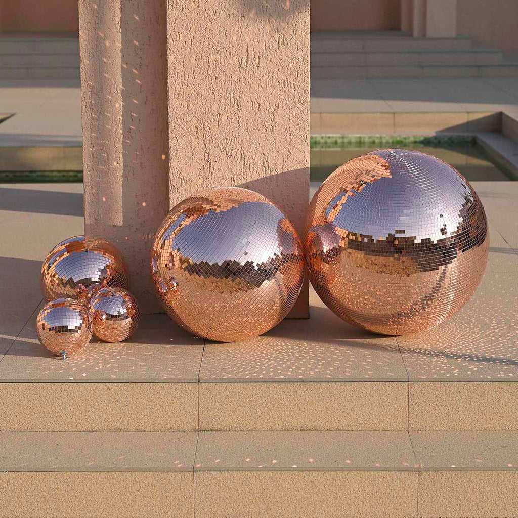 Yescom Rose Gold Mirror Ball for Beach Wedding Luxury Gala