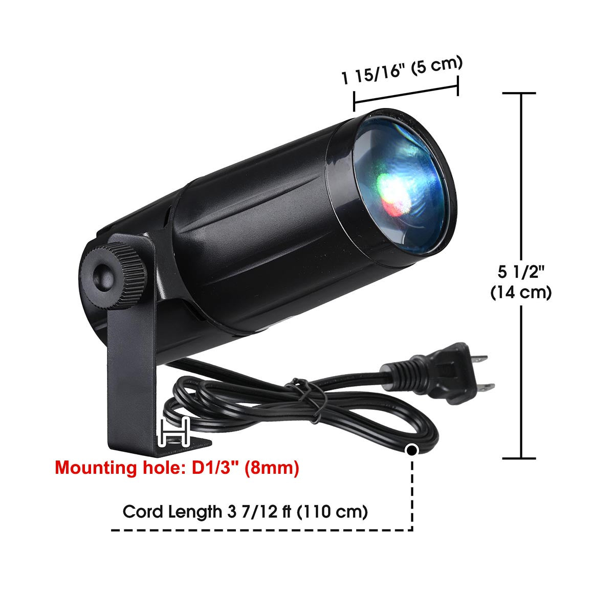 Yescom Pinspot LED Disco Light Party Club Lighting RGB