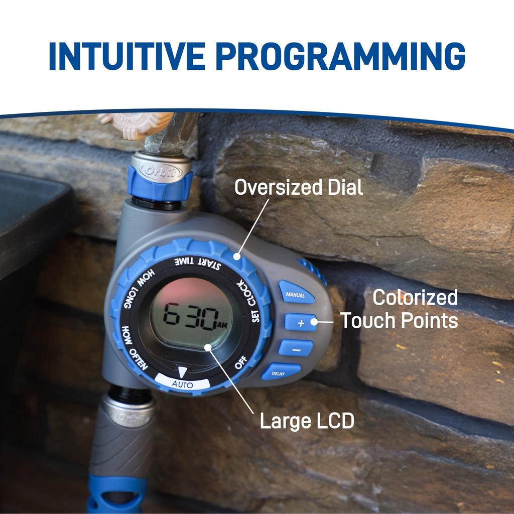 Orbit Elevated 1-Outlet Programmable Hose Faucet Timer 28235