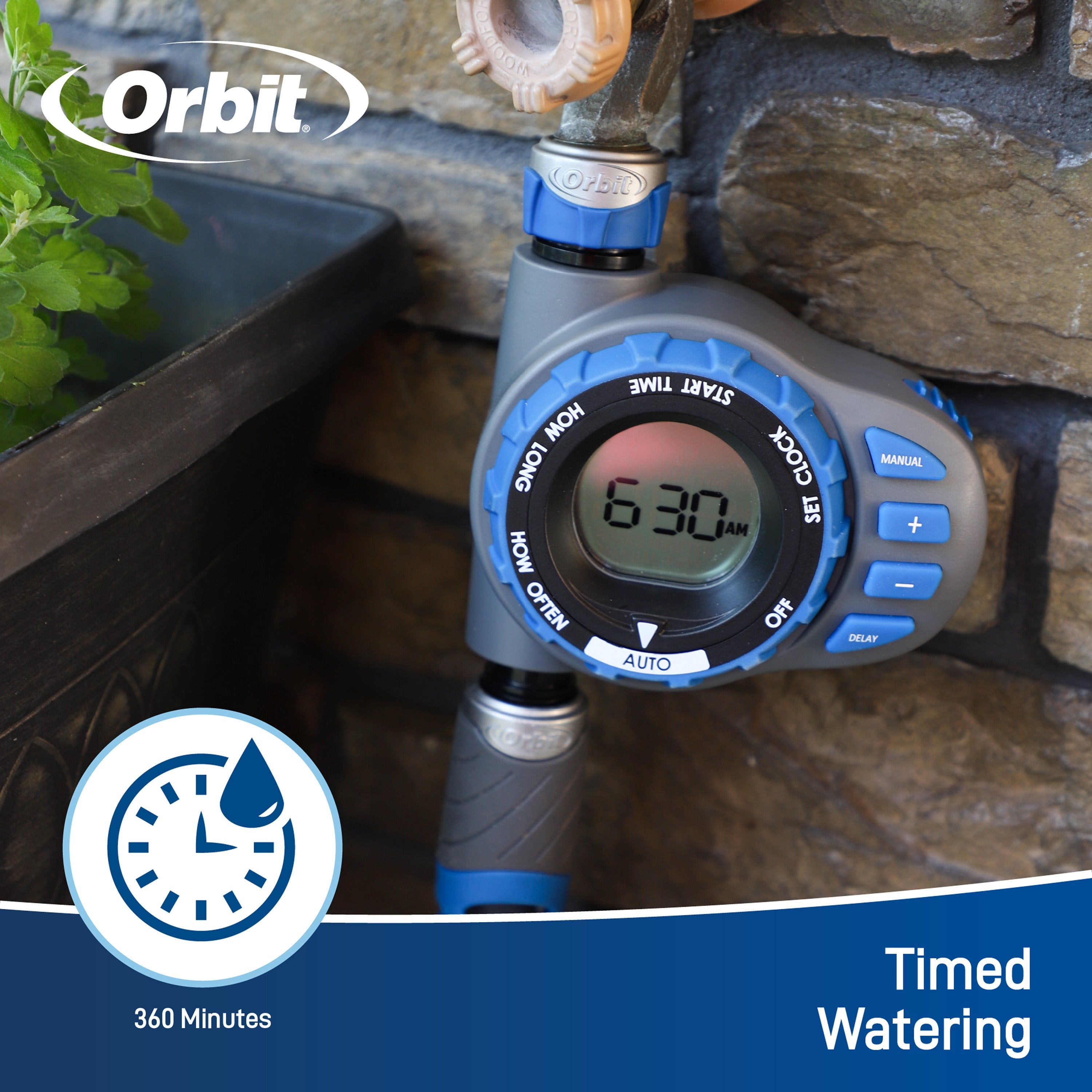 Orbit Elevated 1-Outlet Programmable Hose Faucet Timer 28235