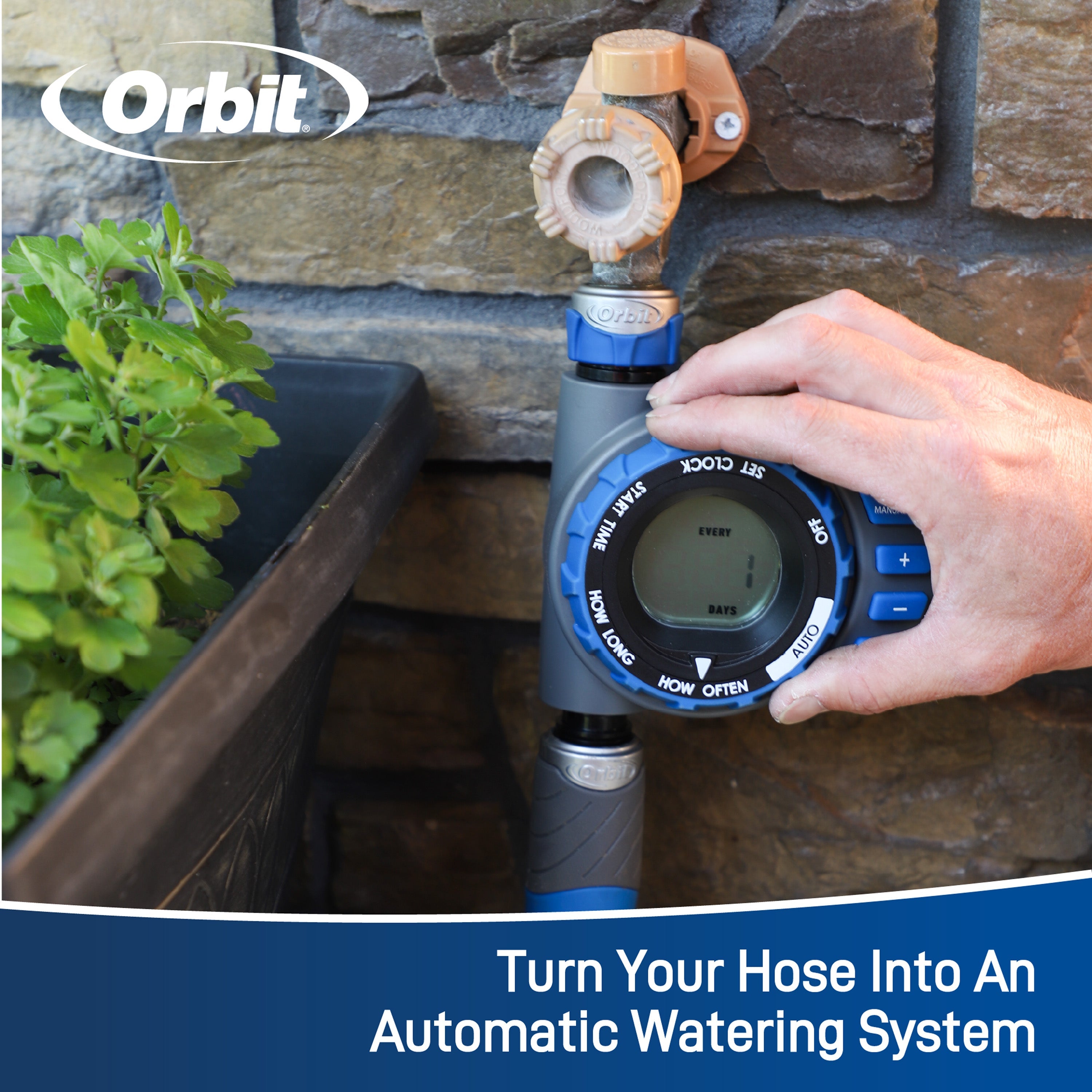 Orbit Elevated 1-Outlet Programmable Hose Faucet Timer 28235