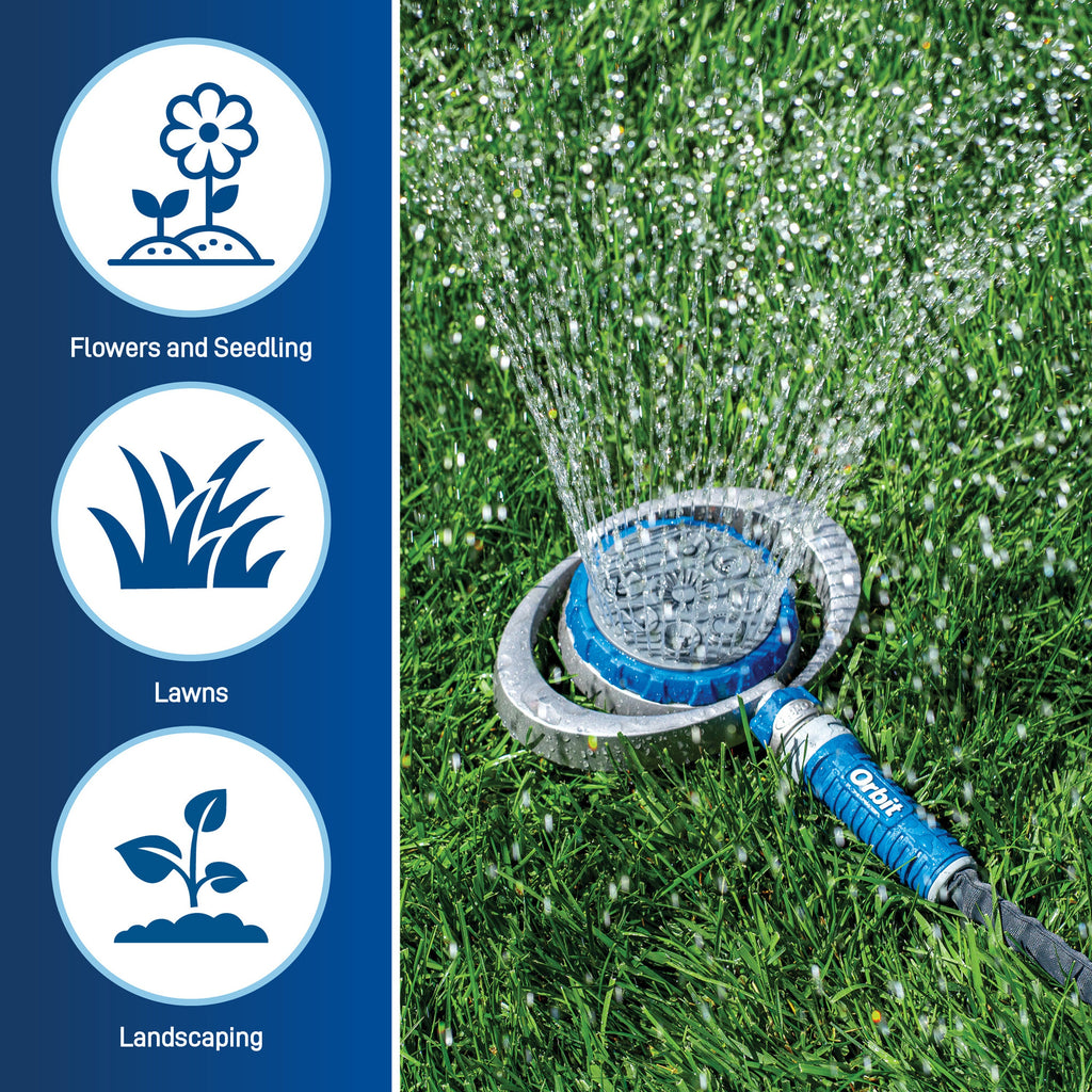 Orbit Elevated 8-Pattern Metal Turret Sprinkler 28252