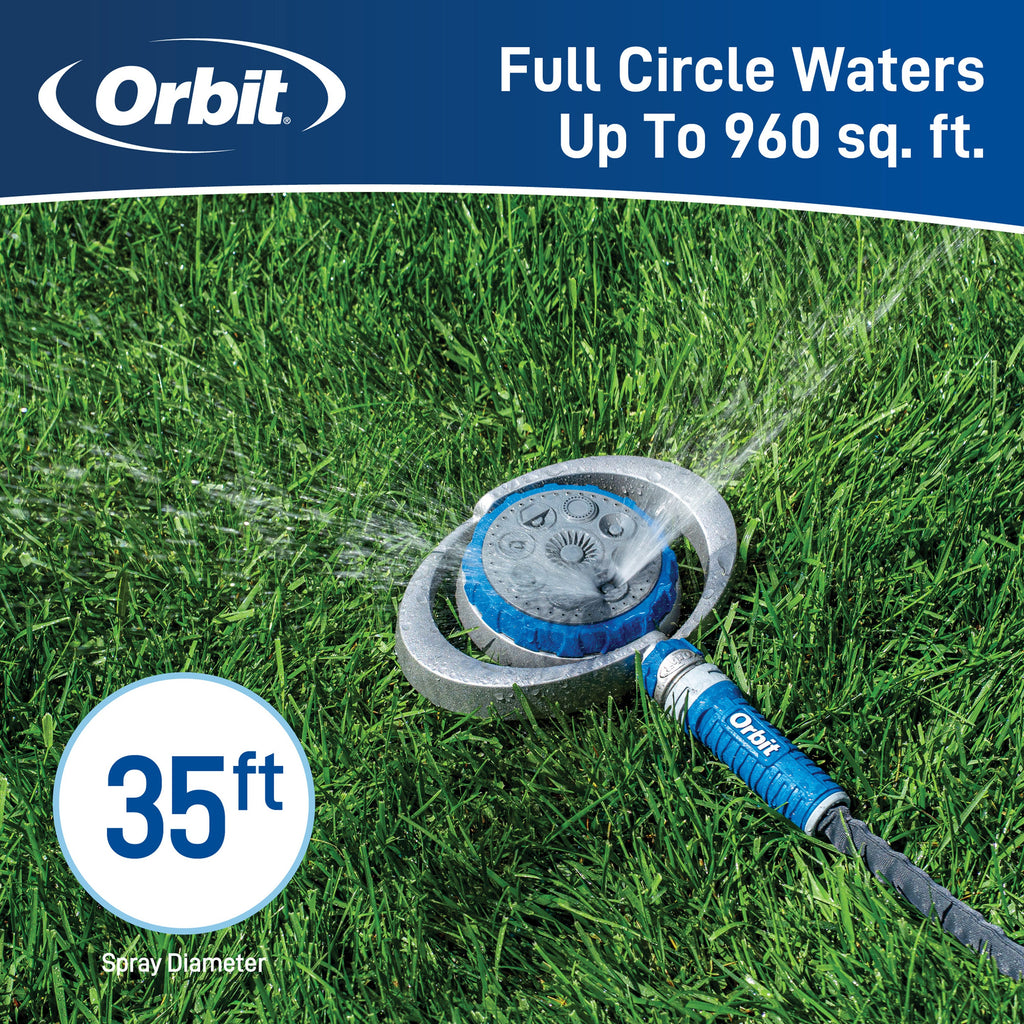 Orbit Elevated 8-Pattern Metal Turret Sprinkler 28252
