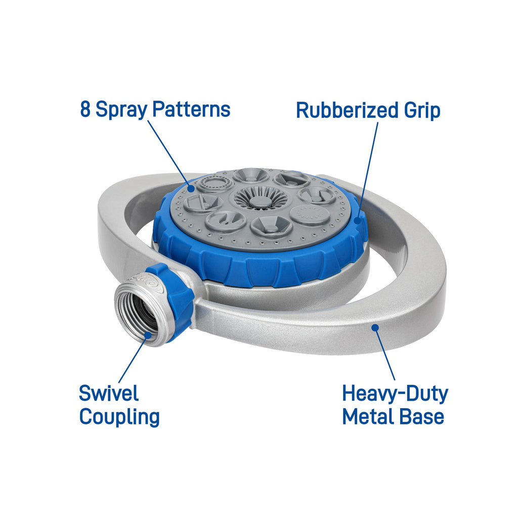 Orbit Elevated 8-Pattern Metal Turret Sprinkler 28252