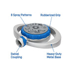 Orbit Elevated 8-Pattern Metal Turret Sprinkler 28252