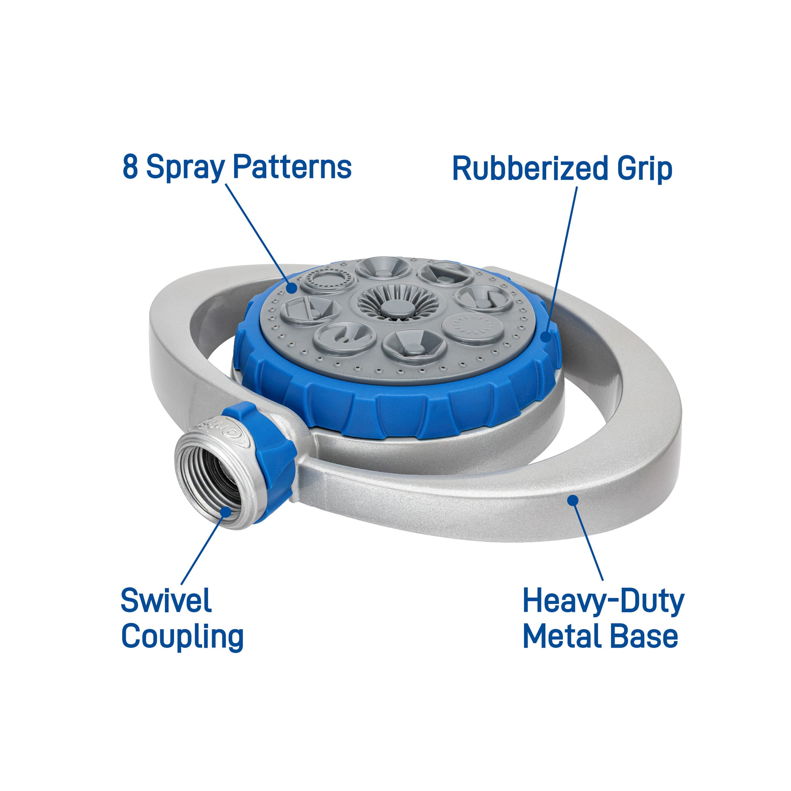 Orbit Elevated 8-Pattern Metal Turret Sprinkler 28252