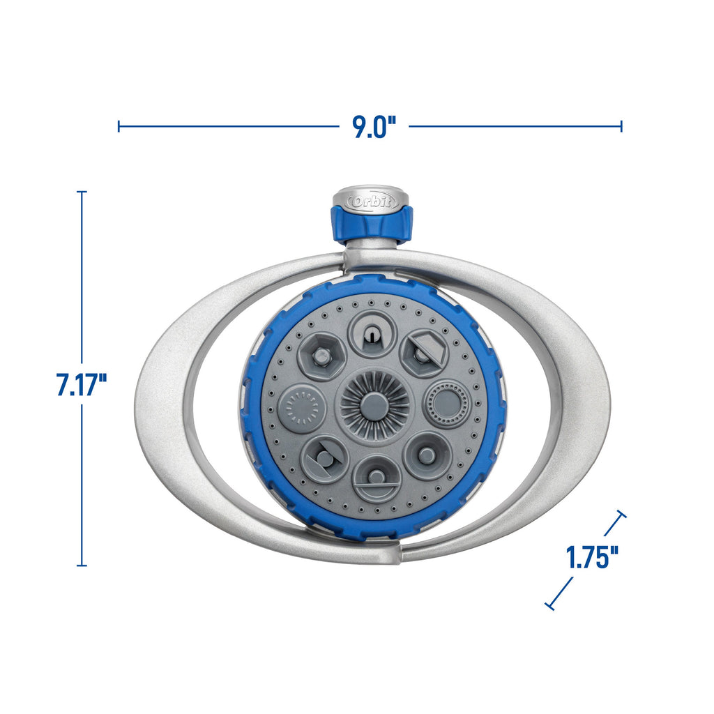 Orbit Elevated 8-Pattern Metal Turret Sprinkler 28252