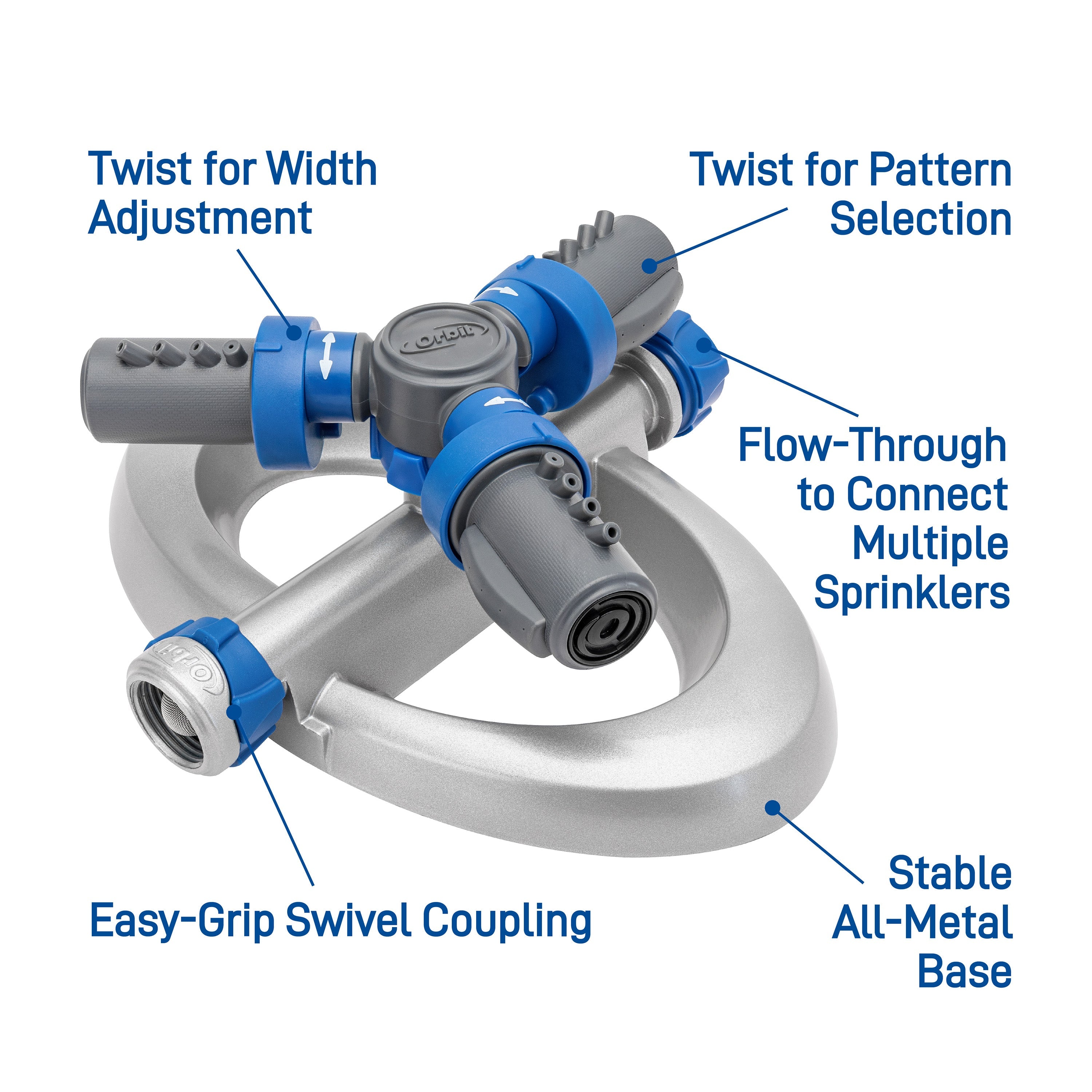 Orbit Elevated 3-Arm Rotating Sprinkler on Base 28253