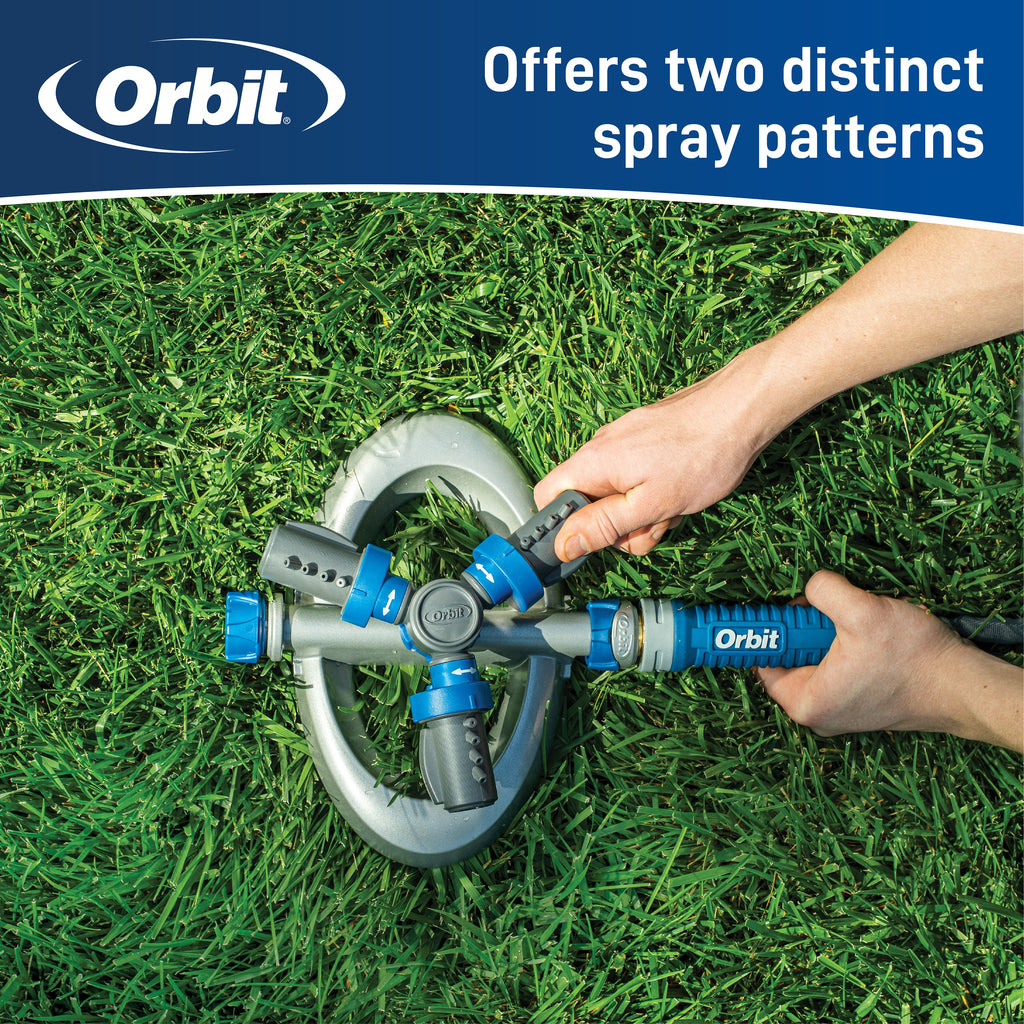 Orbit Elevated 3-Arm Rotating Sprinkler on Base 28253