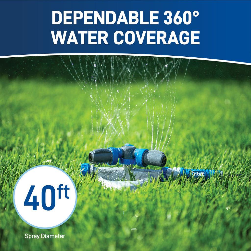 Orbit Elevated 3-Arm Rotating Sprinkler on Base 28253