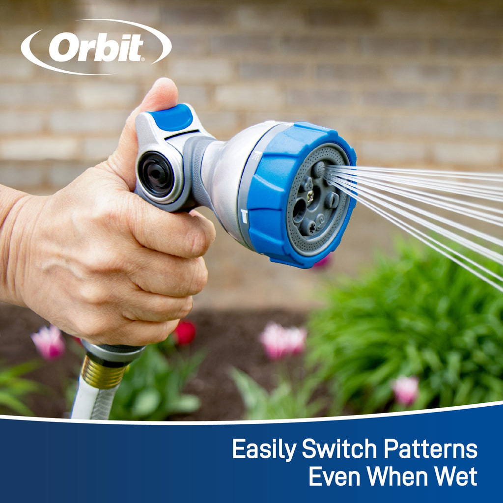 Orbit Elevated 7-Pattern Metal Thumb Control Nozzle 28272