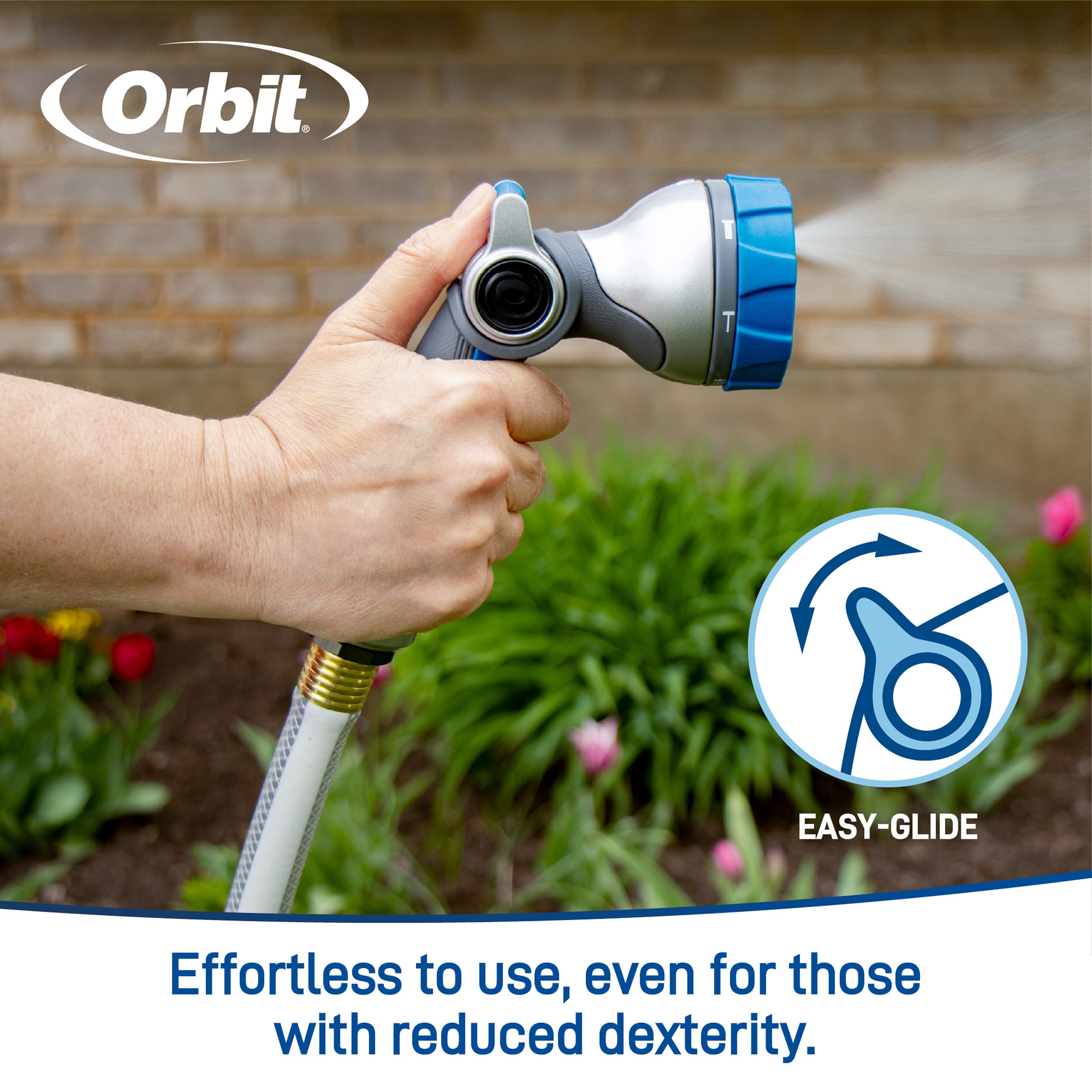 Orbit Elevated 7-Pattern Metal Thumb Control Nozzle 28272