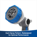 Orbit Elevated 7-Pattern Metal Thumb Control Nozzle 28272