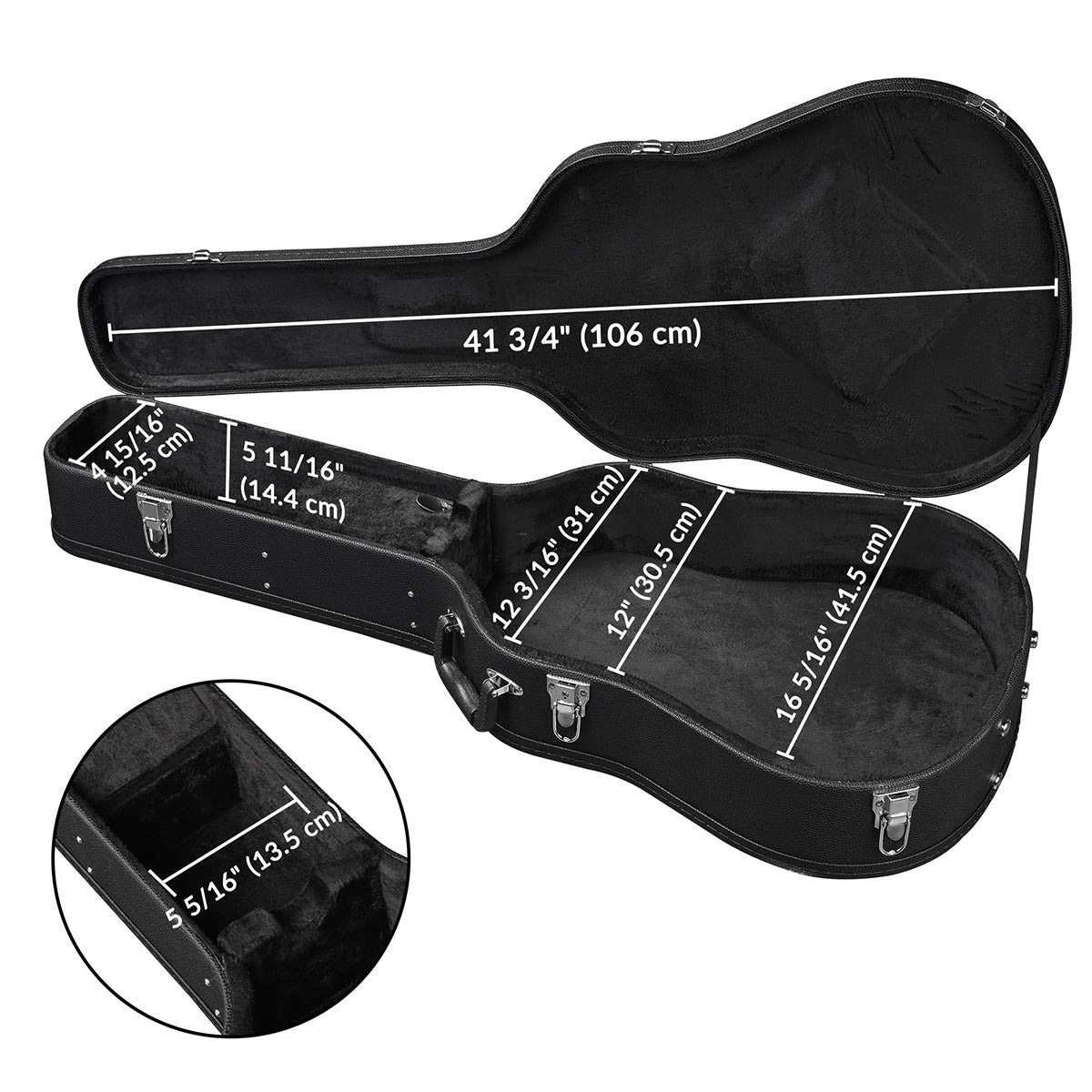 Yescom Acoustic Guitar Case (Stand & Straps Optional Add-on)