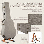 Yescom Acoustic Guitar Case (Stand & Straps Optional Add-on)