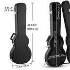 Yescom Lockable Electric Guitar Hard-Shell Case Les Paul Style Wood
