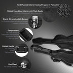 Yescom Lockable Guitar Case Compatible with ST Style Electric Guitars