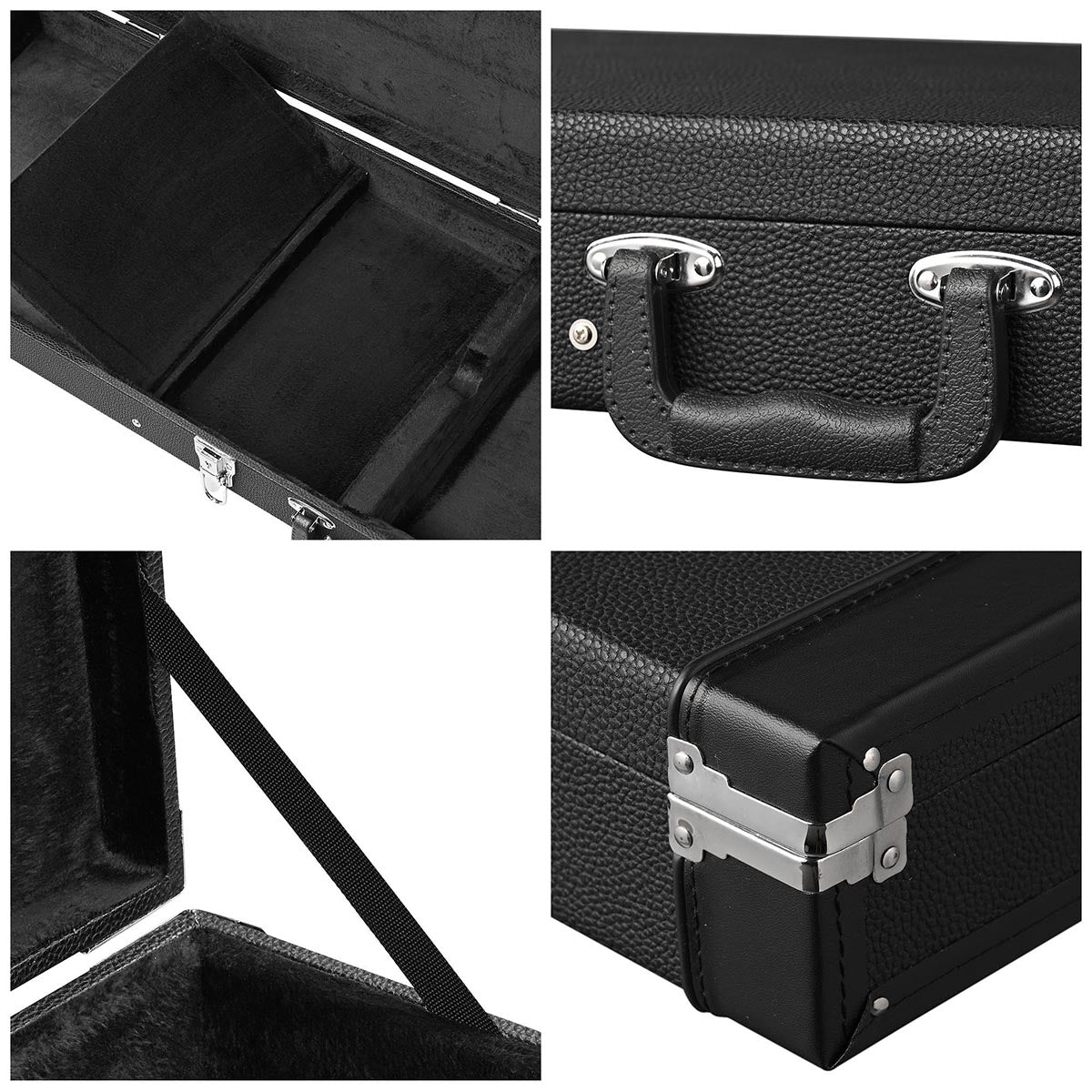 Yescom Lockable Universal Electric Bass Guitar Hard-Shell Case 48x15 in