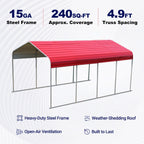 Classic Steel Carport W12' x L20'