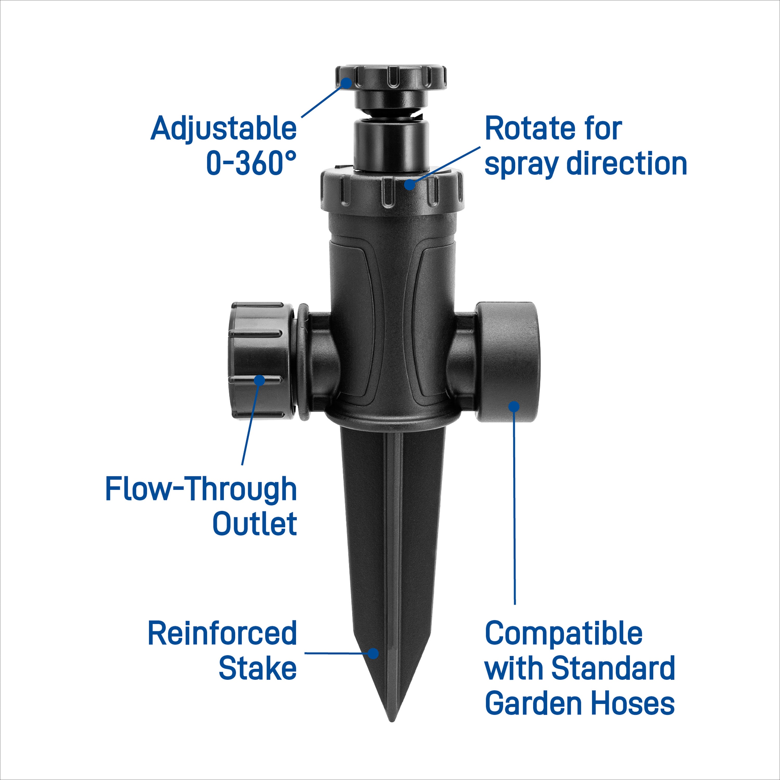 Adjustable Pattern Spot Sprinkler on Spike 29807