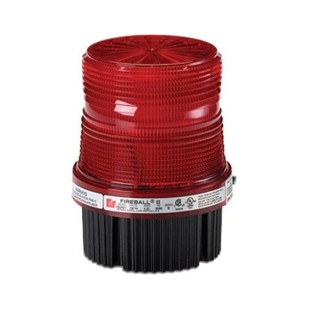 Warning Light, Red, Strobe Tube, 120V AC, 80 FPM, 4 3/32 in Dia., (F) 1/2 in NPT or Surface
