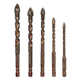 10PCS High-Strength Eccentric Twist Drill Bit,New Four-FluteSawtooth Eccentric Drill Bit,Multifunction Drill Bit Set(5/6/8/10/12)