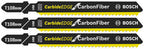 BOSCH T108BHM3 3 pc. 3-5/8 In. 12 TPI Carbide Edge for Carbon Fiber T-Shank Jig Saw Blades