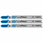 BOSCH T121AF3 3 pc. 3-5/8 In. 21 TPI Speed for Metal T-Shank Jig Saw Blades