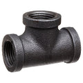 Tee Black Coated Malleable Iron Pipe Fitting, 3/8" Pipe, Female BSPT, Malleable Iron, Class 150