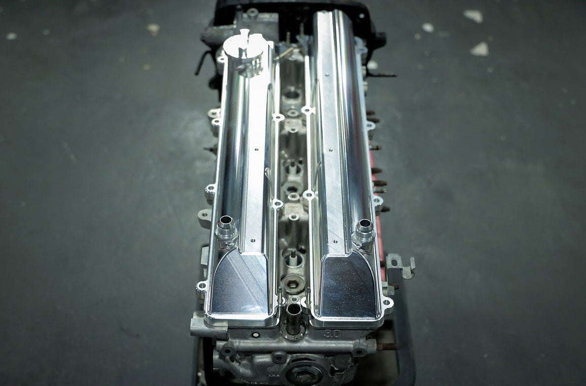 Toyota Supra 2JZ GE VVTI Billet Valve Covers Anodized Oil Cap Bolts 2J AN AN10