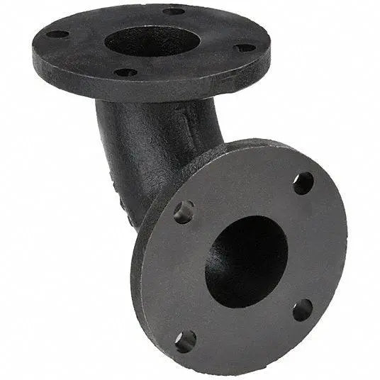3" Black Cast Iron Flanged 90 Degree Elbow Fitting